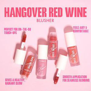 Focallure Hangover Red Wine Blusher -B01 Tequila 4pc Set + 1 Full Size Product Worth 25% Value Free