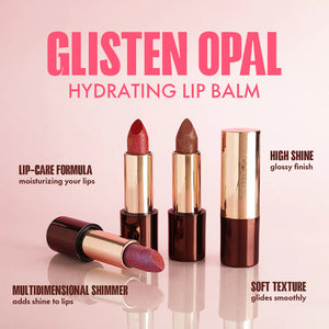 Focallure Glisten Opal Hydrating Lip Balm-NU02 Cowgirl 4pc Set + 1 Full Size Product Worth 25% Value Free