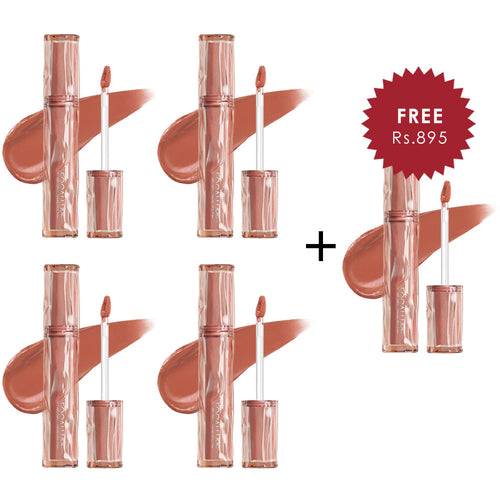 Focallure Airy Velvet Lipcream-#NU02 4pc Set + 1 Full Size Product Worth 25% Value Free