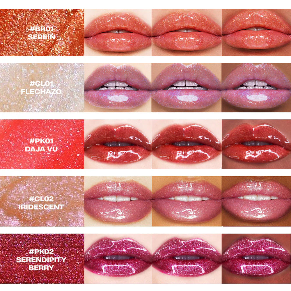 Focallure Star-studded Lip Gloss #BR01 Serein 4pc Set + 1 Full Size Product Worth 25% Value Free