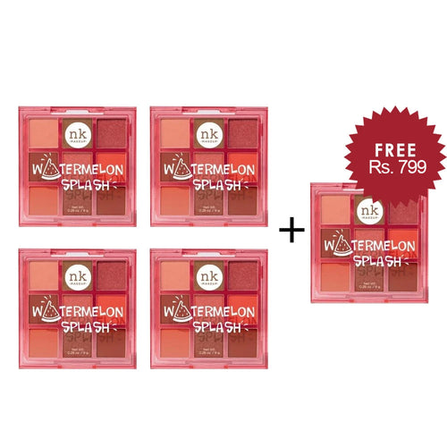 Nicka K Pop Neon Nine Color Palette - Watermelon Splash 4pc Set + 1 Full Size Product Worth 25% Value Free