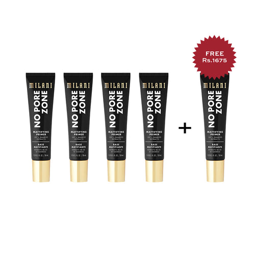 Milani No Pore Zone Mattifying Primer 4pc Set + 1 Full Size Product Worth 25% Value Free