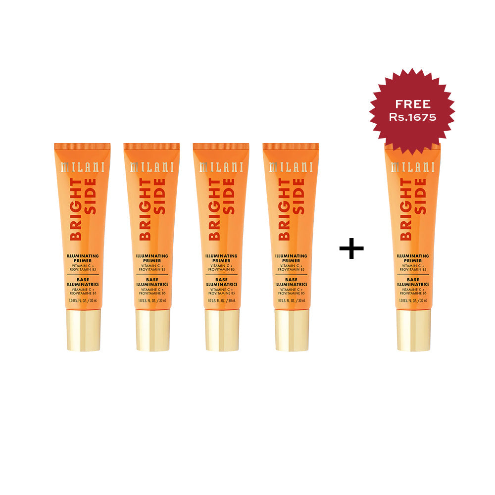 Milani Bright Side Illuminating Primer 4pc Set + 1 Full Size Product Worth 25% Value Free