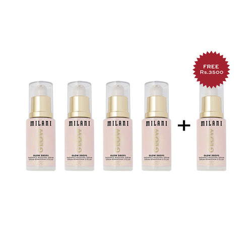 Milani Glow Drops Radiance Boosting Serum 4pc Set + 1 Full Size Product Worth 25% Value Free