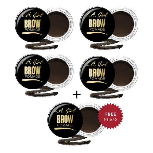 L.A. Girl Brow Pomade Pot-Soft Black 4Pc Set + 1 Full Size Product Worth 25% Value Free