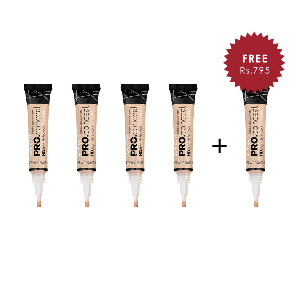 L.A. Girl Pro Conceal - Fairest 4pc Set + 1 Full Size Product Worth 25% Value Free