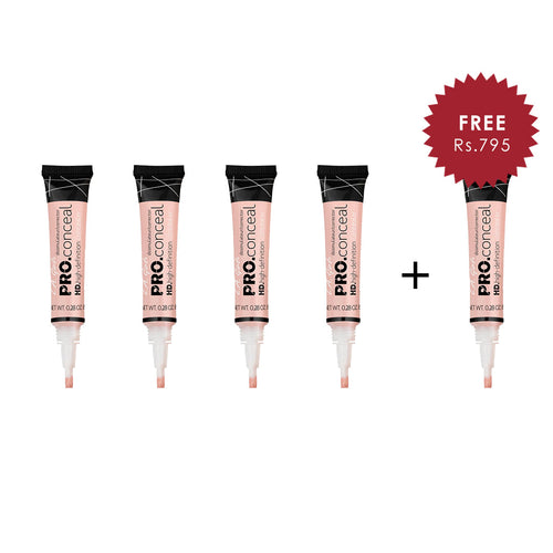 L.A. Girl Pro Conceal - Cool Pink Corrector 4pc Set + 1 Full Size Product Worth 25% Value Free