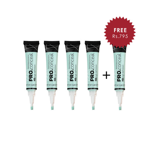 L.A. Girl Pro Conceal - Mint Corrector 4pc Set + 1 Full Size Product Worth 25% Value Free