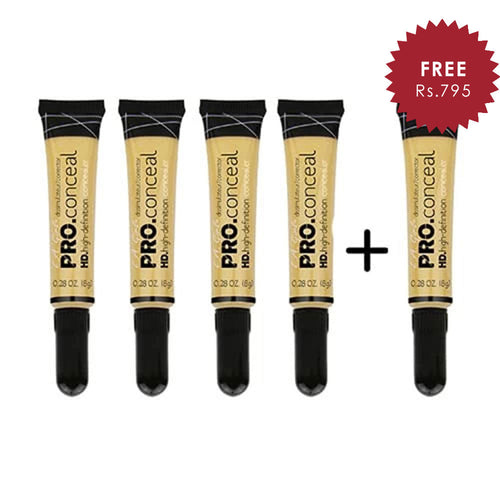 L.A. Girl Pro Conceal HD- Yellow Corrector 4pc Set + 1 Full Size Product Worth 25% Value Free