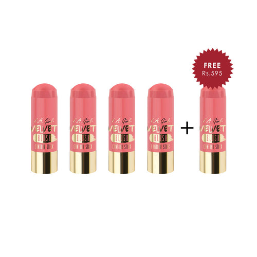 L.A Girl Velvet Contour Sticks Blush - Dreamy 4pc Set + 1 Full Size Product Worth 25% Value Free