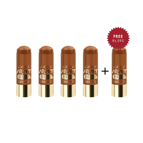 L.A Girl Velvet Contour Sticks Bronzer - Goddess 4pc Set + 1 Full Size Product Worth 25% Value Free