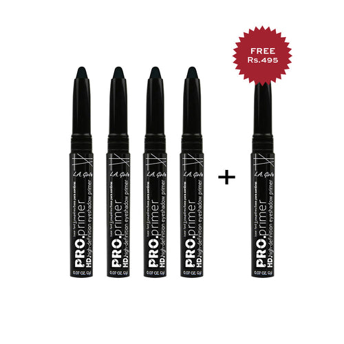 L.A. Girl  Pro Primer-Black 4Pc Set + 1 Full Size Product Worth 25% Value Free