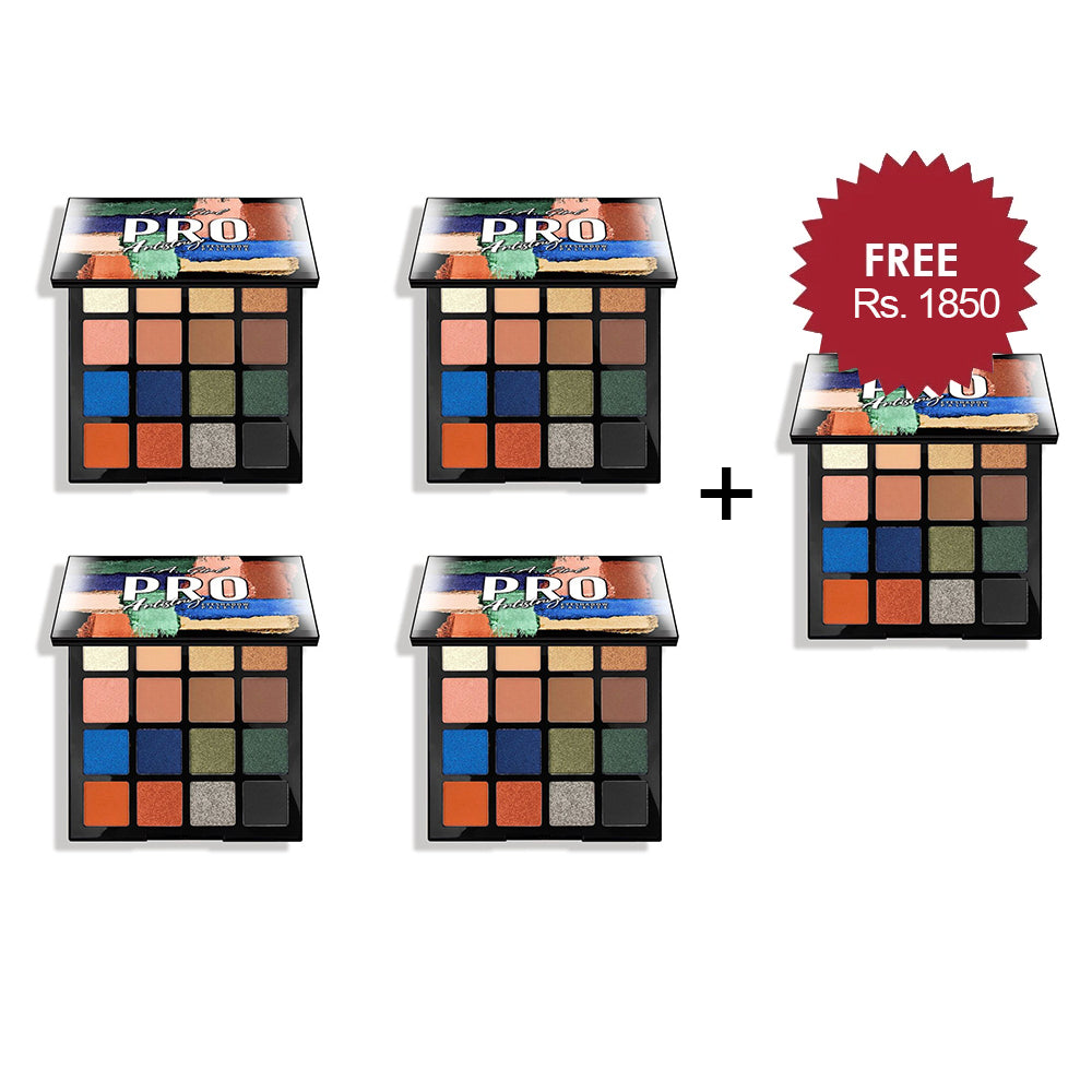 LA Girl PRO Eyeshadow Palette- Artistry 4pc Set + 1 Full Size Product Worth 25% Value Free