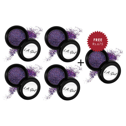 L.A. Girl Glitterholic Glitter Topper-Party Girl 4Pc Set + 1 Full Size Product Worth 25% Value Free