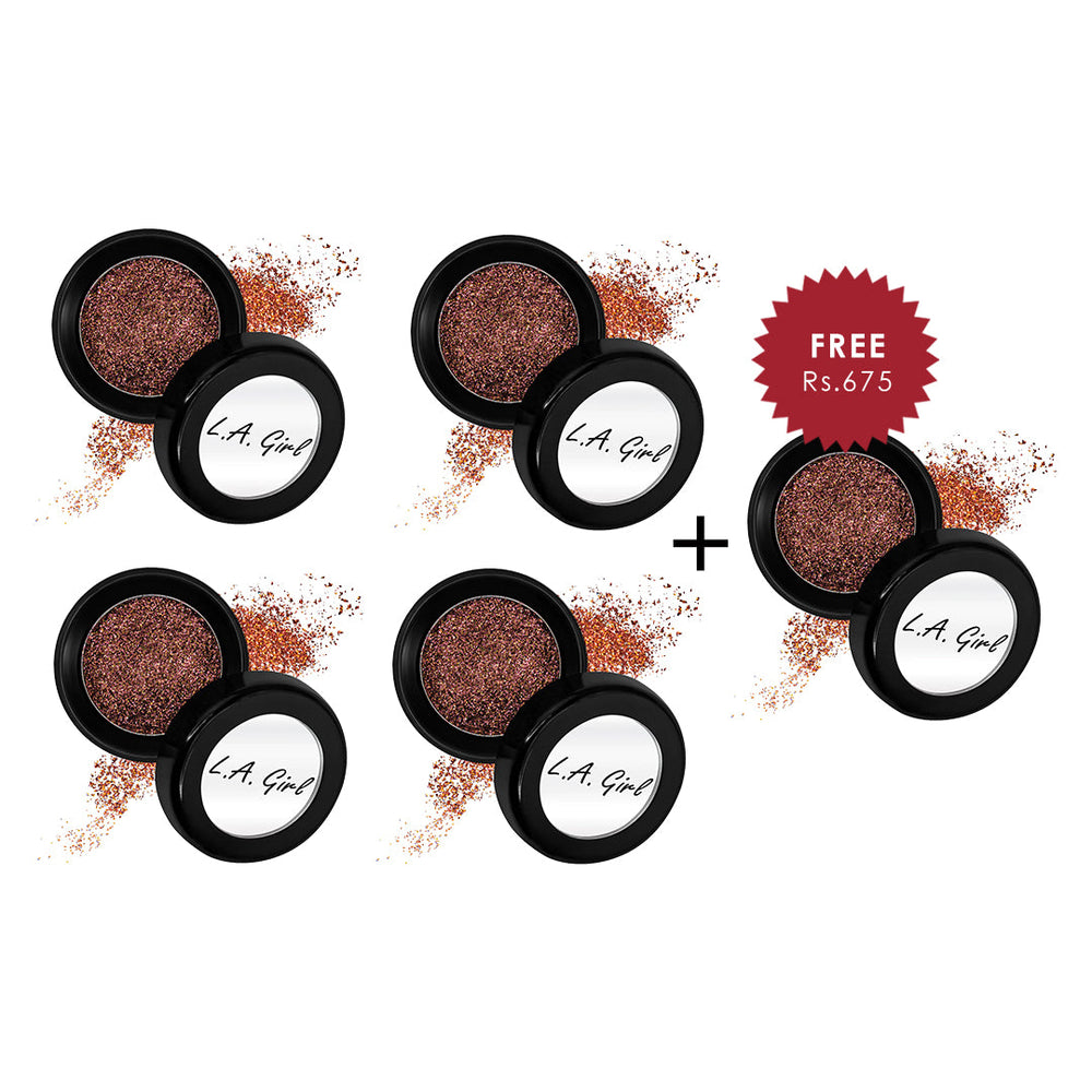 L.A. Girl Glitterholic Glitter Topper-Electrify 4Pc Set + 1 Full Size Product Worth 25% Value Free