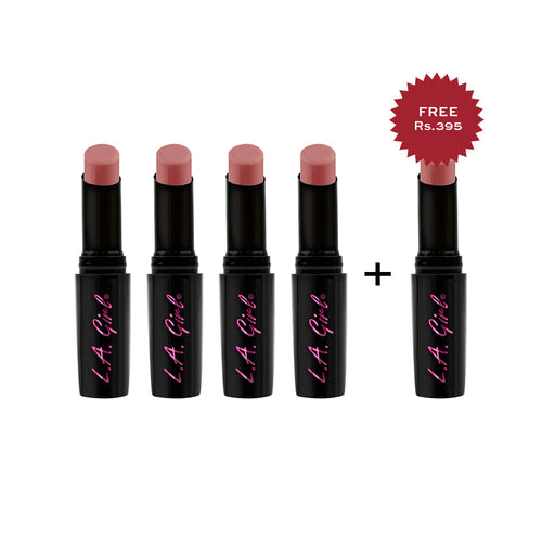 L.A. Girl  Creme Lip Color-Beau 4Pc Set + 1 Full Size Product Worth 25% Value Free