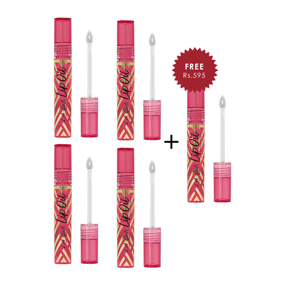 L.A Girl Lip Oil - Sheer Watermelon 4pc Set + 1 Full Size Product Worth 25% Value Free