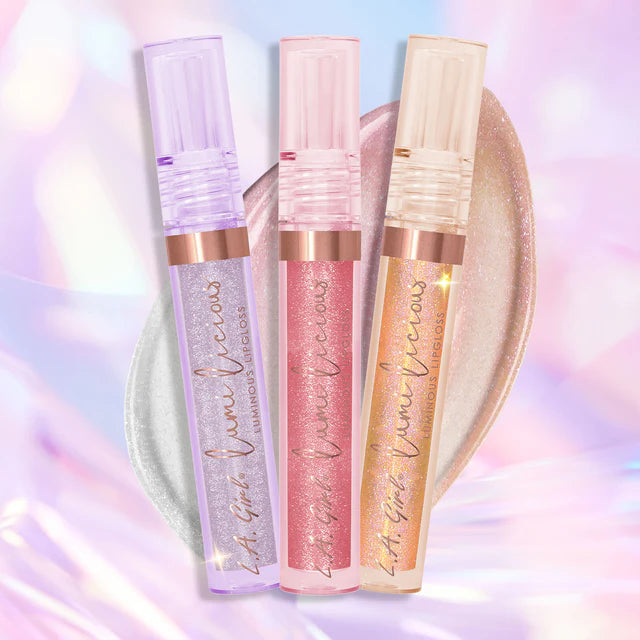 L.A. Girl Lumilicious Luminous Lip Gloss Champagne 4pc Set + 1 Full Size Product Worth 25% Value Free