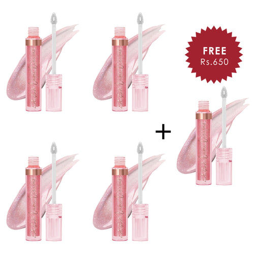 L.A. Girl Lumilicious Luminous Lip Gloss Sweetheart 4pc Set + 1 Full Size Product Worth 25% Value Free