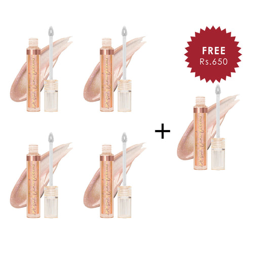 L.A. Girl Lumilicious Luminous Lip Gloss Champagne 4pc Set + 1 Full Size Product Worth 25% Value Free