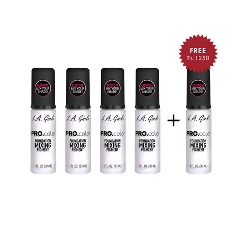 L.A Girl Pro Colour Foundation Mixing Pigment - White 4pc Set + 1 Full Size Product Worth 25% Value Free