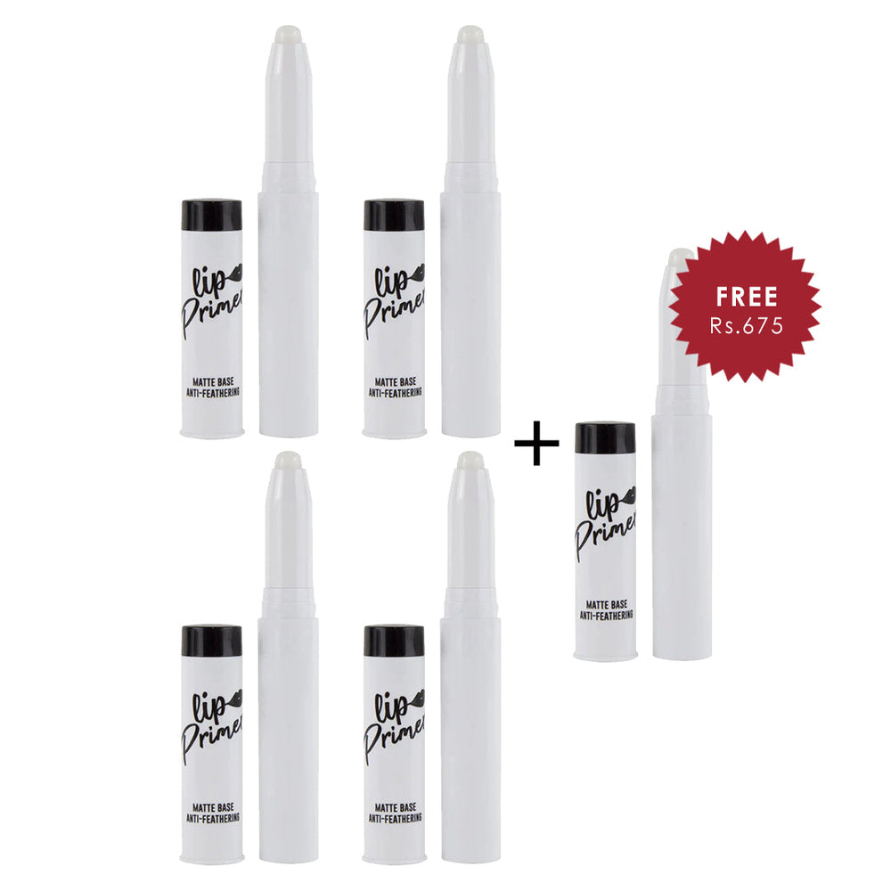 L.A. Girl Lip Primer 4pc Set + 1 Full Size Product Worth 25% Value Free