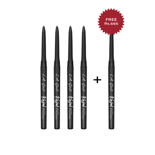 L.A. Girl  Kajal Auto Eyeliner-Super Black 4Pc Set + 1 Full Size Product Worth 25% Value Free