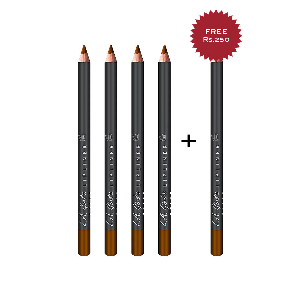 L.A. Girl  Lipliner Pencil-Nutmeg 4Pc Set + 1 Full Size Product Worth 25% Value Free