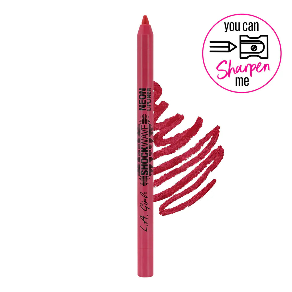 L.A. Girl Shockwave Neon Lip Liner - Fiery 4pc Set + 1 Full Size Product Worth 25% Value Free