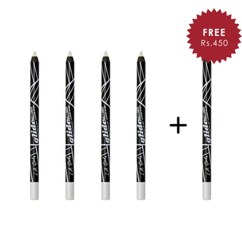 L.A. Girl Glide Gel Eye Liner Whiten 4pc Set + 1 Full Size Product Worth 25% Value Free