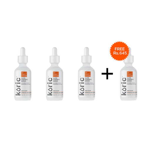 Koric Daily Glow 12.5% Vitamin C Serum 3pc Set + 1 Full Size Product Worth Rs 645 Free