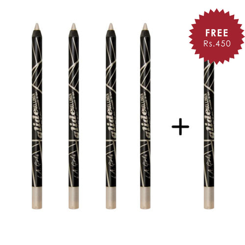 L.A. Girl Glide Gel Eye Liner Pencil - Champagne 4pc Set + 1 Full Size Product Worth 25% Value Free