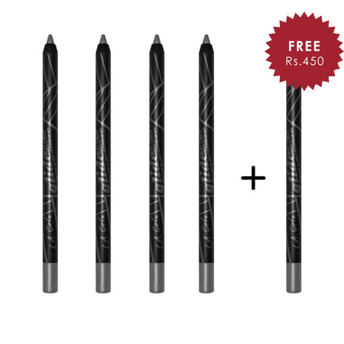 L.A. Girl Glide Gel Eye Liner Pencil - Silver Streak 4pc Set + 1 Full Size Product Worth 25% Value Free