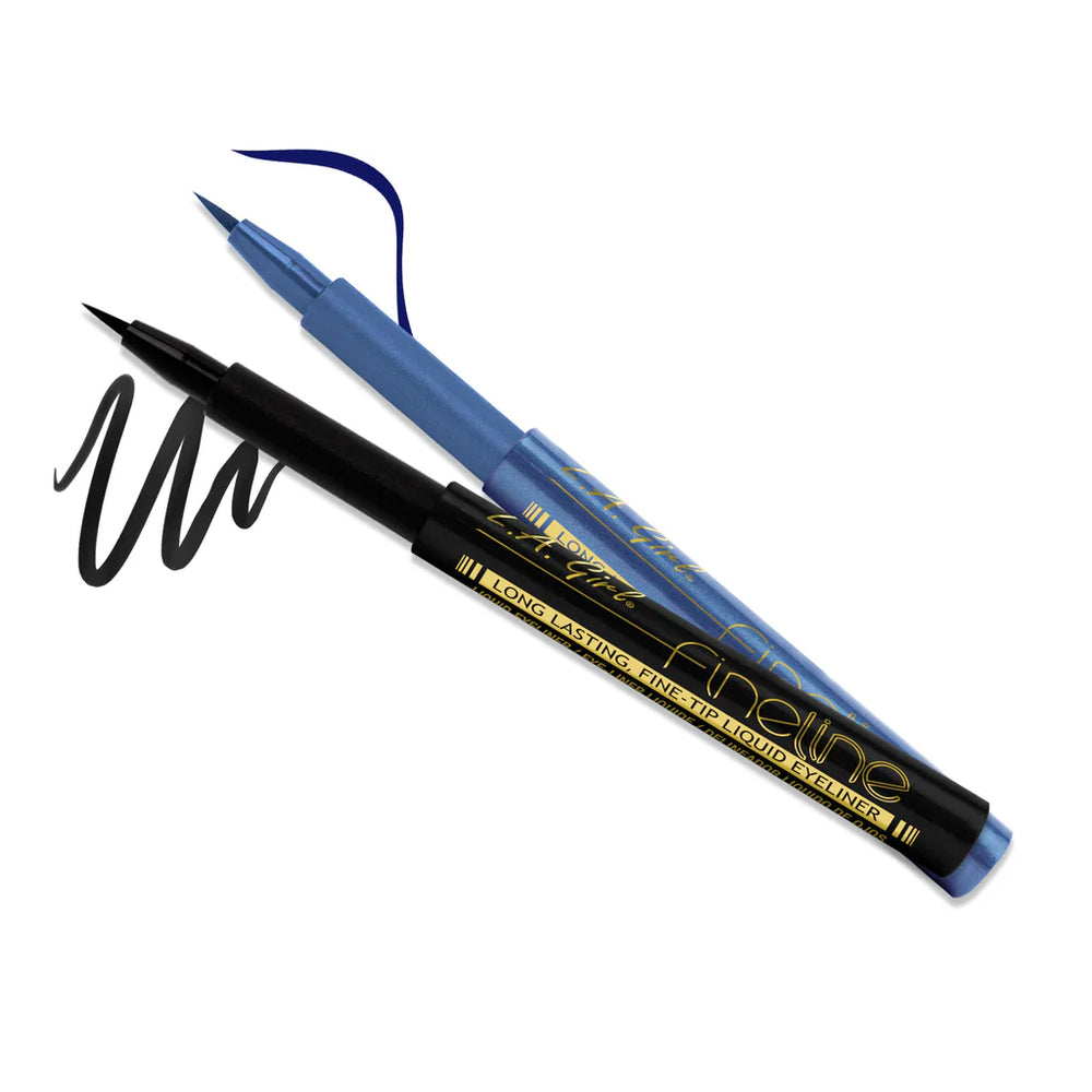 L.A. Girl Fineline Liquid Eyeliner-Dark Blue 4Pc Set + 1 Full Size Product Worth 25% Value Free