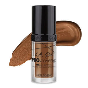 L.A. Girl Pro Coverage Illuminating HD Foundation- Coffee 4pc Set + 1 Full Size Product Worth 25% Value Free