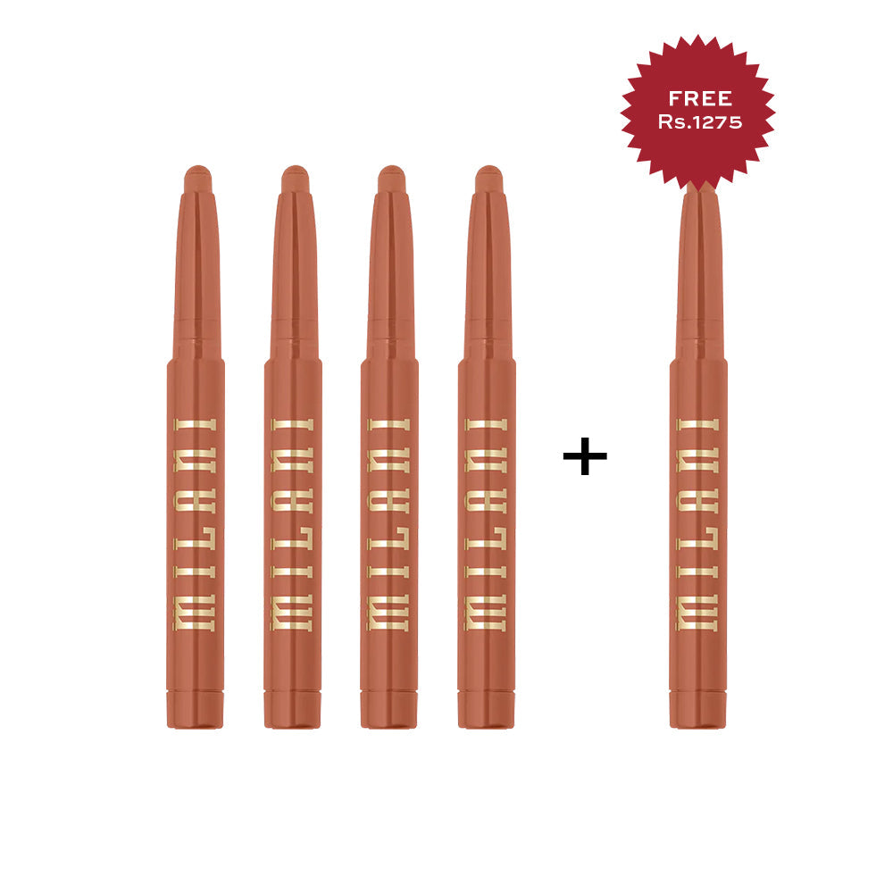 Milani Ludicrous Matte Lip Crayon 110 No Curfew 4pc Set + 1 Full Size Product Worth 25% Value Free