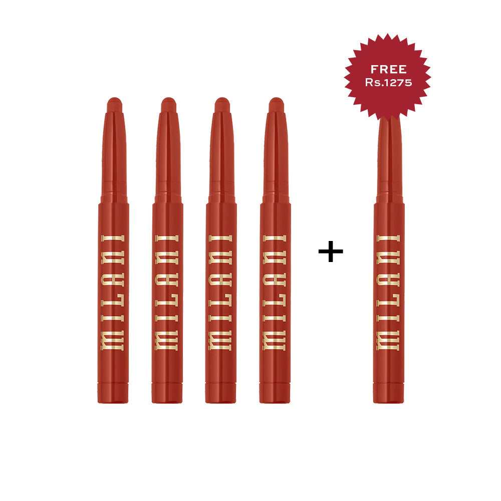 Milani Ludicrous Matte Lip Crayon 160 Truth Or Dare 4pc Set + 1 Full Size Product Worth 25% Value Free