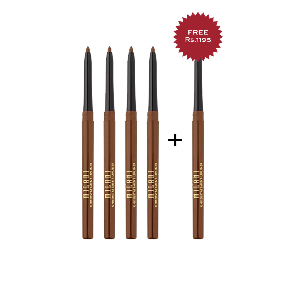 Milani Understatement Lipliner 170 Saucy Toffee 4pc Set + 1 Full Size Product Worth 25% Value Free