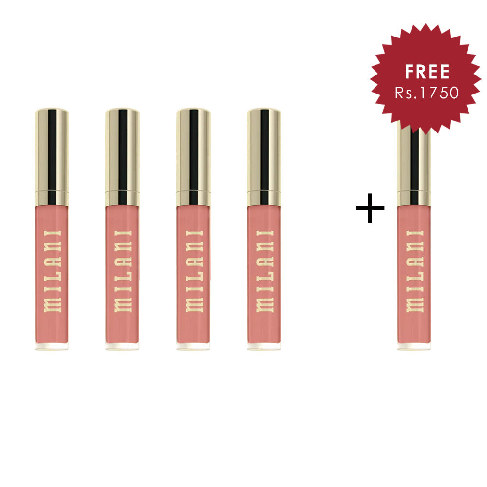 Milani Stay Put Liquid Lip Longwear Lipstick The Moment 4pc Set + 1 Full Size Product Worth 25% Value Free