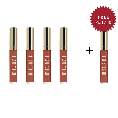 Milani Stay Put Liquid Lip Longwear Lipstick Vibe 4pc Set + 1 Full Size Product Worth 25% Value Free