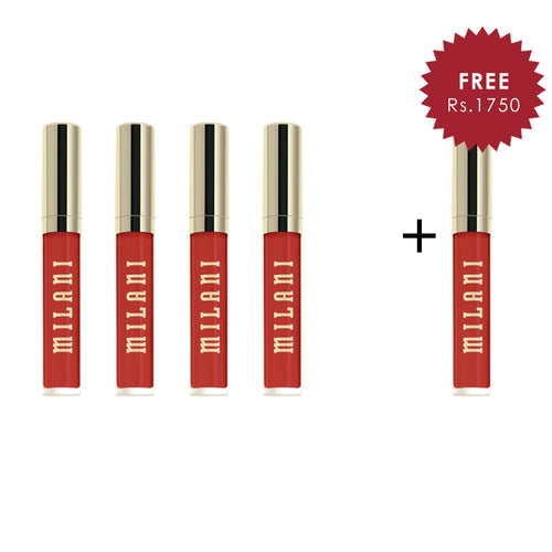Milani Stay Put Liquid Lip Longwear Lipstick Unhinged 4pc Set + 1 Full Size Product Worth 25% Value Free