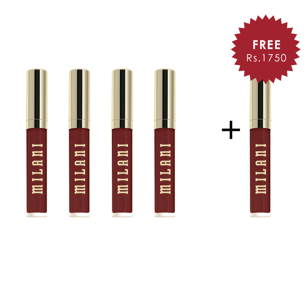 Milani Stay Put Liquid Lip Longwear Lipstick Go Off 4pc Set + 1 Full Size Product Worth 25% Value Free