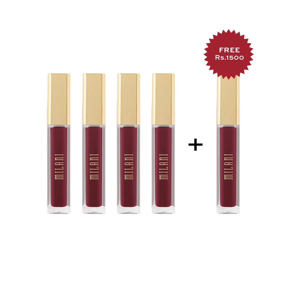 Milani Amore Matte Lip Crème Gorgeous 4pc Set + 1 Full Size Product Worth 25% Value Free