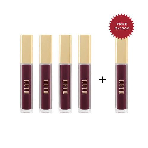 Milani Amore Matte Lip Crème Obsession  4pc Set + 1 Full Size Product Worth 25% Value Free