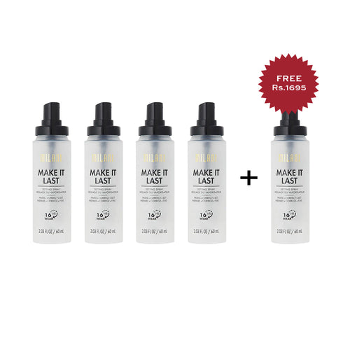 Milani Make It Last Natural Finish Setting Spray Natural Finish 4pc Set + 1 Full Size Product Worth 25% Value Free