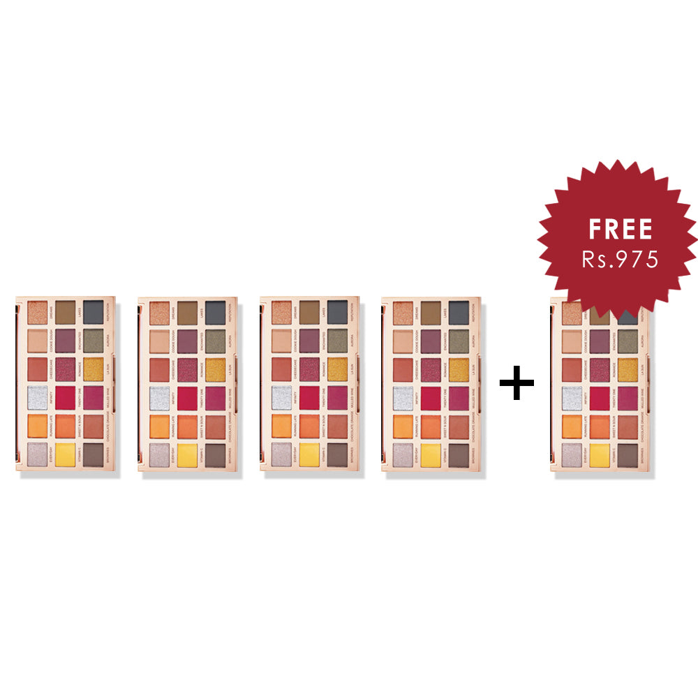 Makeup Revolution X Soph Palette Extra Spice 4Pcs Set + 1 Full Size Product Worth 25% Value Free
