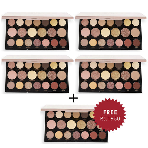 Revolution Precious Glamour MegStar Eyeshadow palette Diamond Edition 4pc Set + 1 Full Size Product Worth 25% Value Free