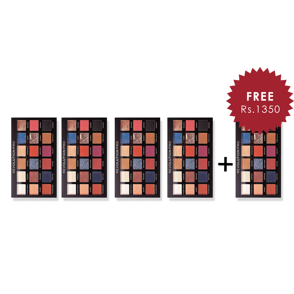 Revolution Pro Regeneration Palette Trends Azure 4Pcs Set + 1 Full Size Product Worth 25% Value Free