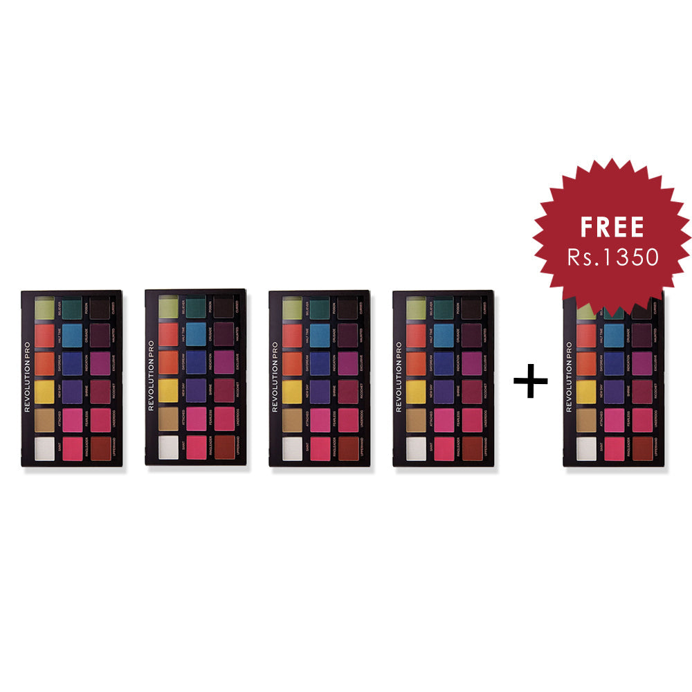 Revolution Pro Regeneration Palette Trends Mischief Mattes 4Pcs Set + 1 Full Size Product Worth 25% Value Free