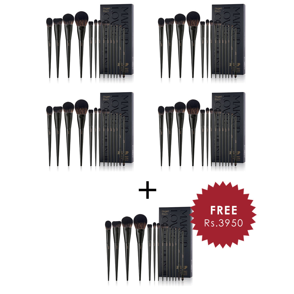 Jessup 14pcs Matte Black Versatile Collection 4pc Set + 1 Full Size Product Worth 25% Value Free